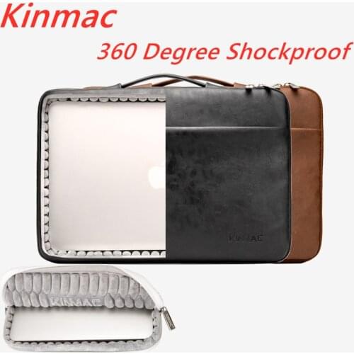 Kinmac Brand Laptop Bag 12,13,14,15,15.6,Lady Leather Briefcase Sleeve Case For Macbook Air Pro 13.3,15.4 Notebook,Dropship V072