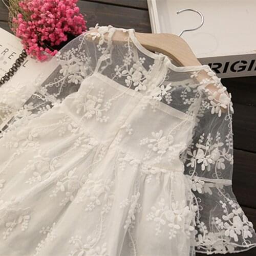 Lace Girl Dress Kids Dresses for Girls Casual Wear Long Sleeve Party Dress Tutu Children Clothes 3-8y girl party