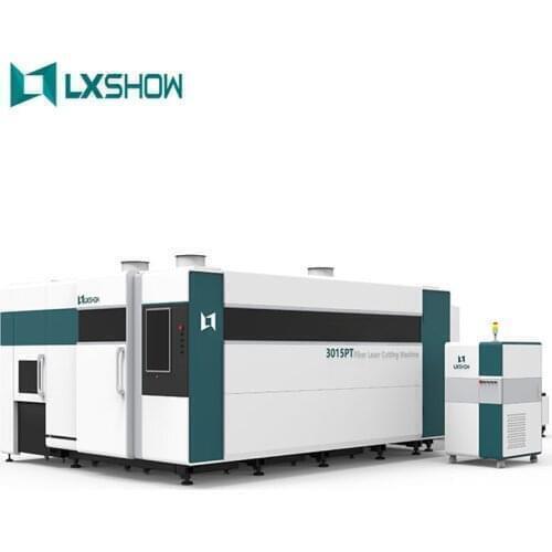 Fiber laser cutting machine with rotary cut pipe and tube 1kw 2kw 3kw include big cover