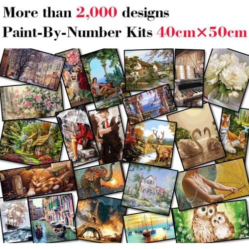 Mileelife Paintting By Numbers for Kids Adults DIY Beginner Oil Painting Kit Home Decoration