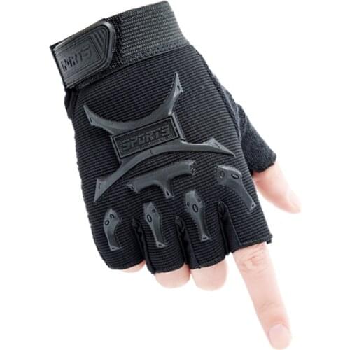Kids Tactical Fingerless Gloves for 4-14 Years Old Military Armed Anti-Skid Sport Outdoor Half Finger Children Boys Girls Gloves