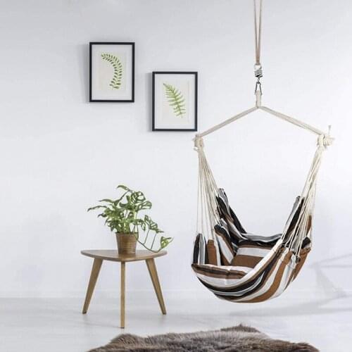 Portable Outdoor Indoor Swing Hanging Rocking Chair Garden Chair Hammock Leisure Sling Swing Chair Camping Hanging Chair