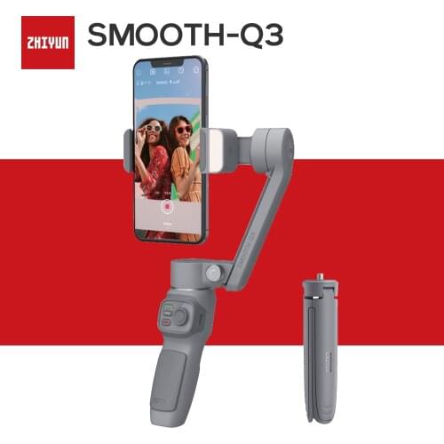 ZHIYUN SMOOTH Q3 Stabilizer Phone Gimbal Handheld with Fill Light for iPhone Xiaomi Samsung Huawei Smartphone Selfie Stick