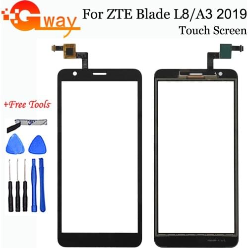 5.0" For ZTE Blade L8 Touch Screen Digitizer For ZTE Blade A3 2019 Touch Panel Sensor Front Glass Assembly Parts + Tools