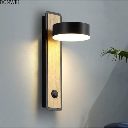 5W LED Wall lamp With Switch Nordic Modern Adjustable Bedroom living room Wall light Aisle Indoor Study Reading light Sconce