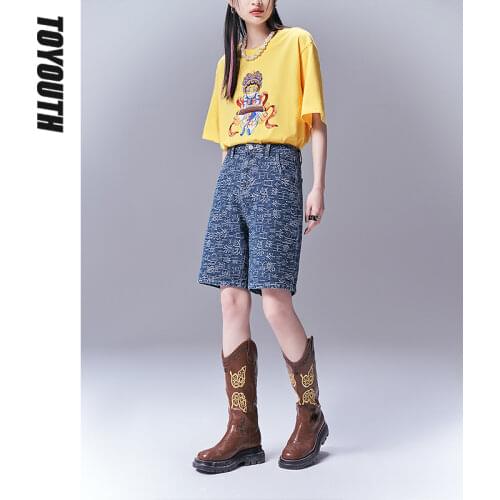 Женские короткие джинсы Toyouth China At AliExpress