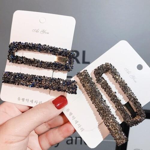 2Pcs/lot Korea Hair Clips for Women Elegant Diamond Rhinestone Hair Clip Hair Clips for Hair Girls Hairclip Hair Accessories
