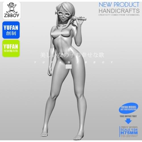 1/24 Resin Kits Beautiful girl resin soldier Self-assembled TD-201947