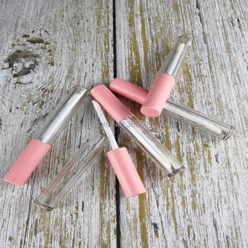 2.5ml Pink Lip Gloss Tube Mini DIY Lip Balm Bottle Container Makeup Refillable Bottles Beauty Tool F368
