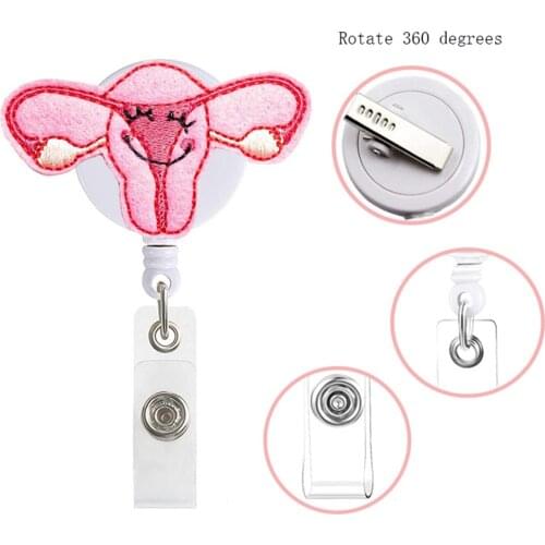 2 Color Fashion Creative Cute Retractable Nurse Badge Reel Clip Badge Holder Students Doctor Id Card Holder