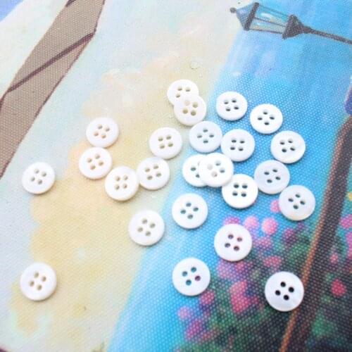 500pcs Vintage Mother of Pearl Shell Buttons 16L /10mm Mother of Pearl Buttons 3/8 inch high quality polished