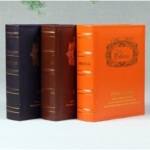 6 Inch Photo Album 200 Photos Capacity Retro Interleaf Type PU Photography Book Family Photo Albums