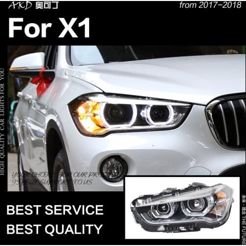 AKD Car Styling Head Lamp for X1 Headlights 2017-2018 F48 F49 All LED Headlight DRL Hid Bi Xenon Auto Accessories