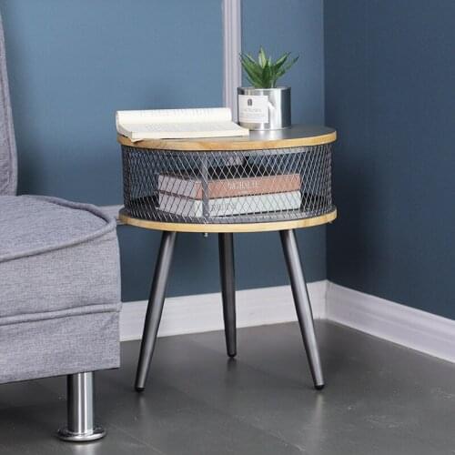 American country solid wood small type coffee table office living room sand edge several disassembles the gray storage small