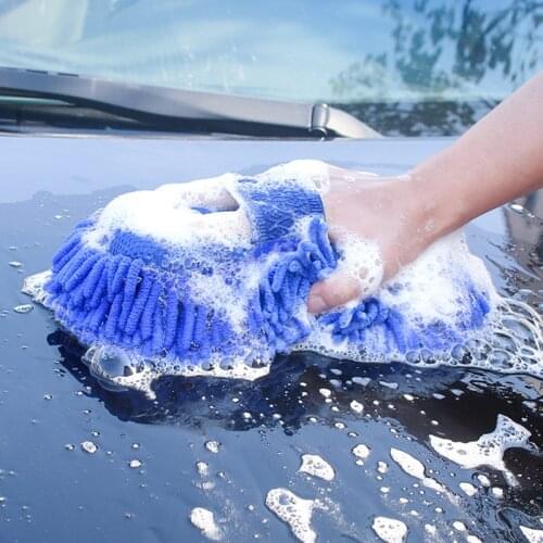 Car wash gloves car cleaning sponge Car Window Cleaning Ultrafine Fiber Chenille Washer Sponge Brush Supplies
