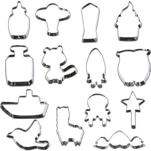 Bottle Flying Pigeon boat radish Aircraft Vicuna Cookie Cutter Biscuit Press Stamp Embosser Sugar Pasty Cake DIY Baking Mould