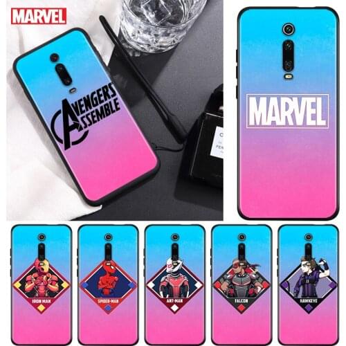 Avengers superhero For Xiaomi Redmi 9T 9I 9AT 9A 9C 9 8A 8 7A 7 6A 6 5A 5 4X PRO Prime Plus Black Soft Phone Case