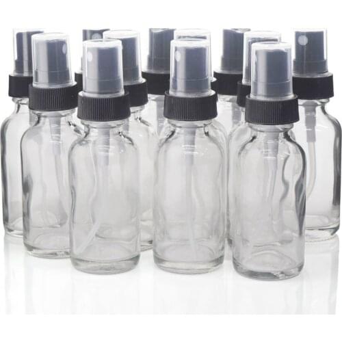 12pcs 30ml Clear Glass Spray Bottles with Mist Sprayer for Essential Oil Aromatherapy Perfume Empty Refillable Portable Atomizer