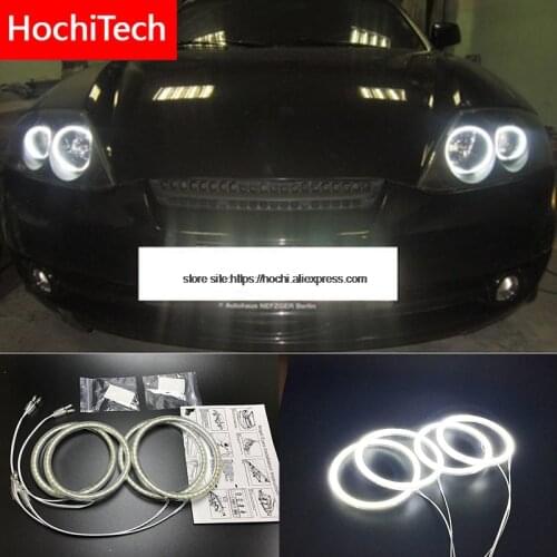 HochiTech for Hyundai Tiburon 2003-2006 Ultra bright SMD white LED angel eyes 2600LM 12V halo ring kit daytime running light DRL