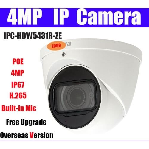 IPC-HDW5431R-ZE 4MP IP camera WDR POE IR Eyeball 2.7-13.5mm motorized lens Network Camera replace IPC-HDW5431R-Z with logo