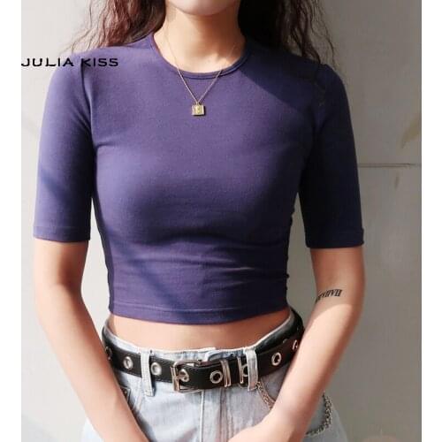 Женские базовые футболки JULIA KISS China At AliExpress