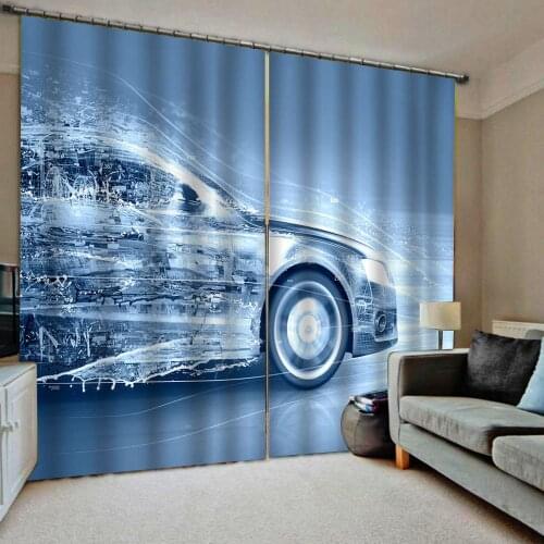 Fashion Photo Custom 3D Curtains Digital print Car Curtain for Living room Balckout Drapes Decor