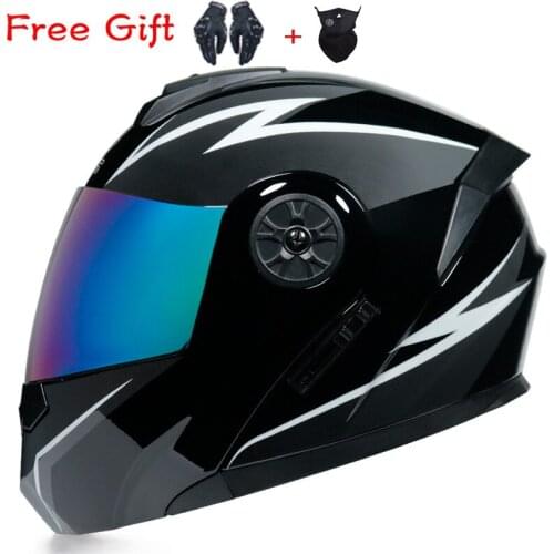 New Women Man Motorcycle Helmet Full Face Racing Motorbike Helmet With Double Sun Visor Flip Up Casco Moto Helmets Capacete Helm