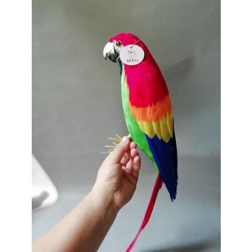 New real life red&green parrot model foam&feather bird gift about 42cm xf0002