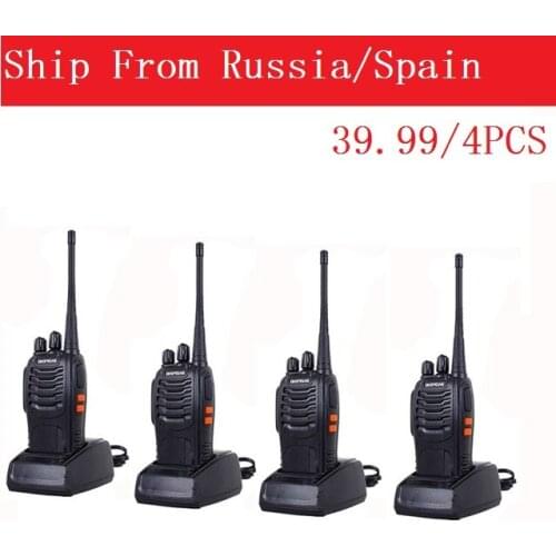 4pcs Walkie Talkie Radio Baofeng BF-888S Portable Ham CB Radio Interphone Two Way Radios Ham Radio HF Transceiver For Bf-888s