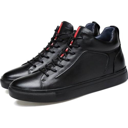 Casual Leather Boots Genuine Leather Men Shoes Fashion Male Shoes Winter Ankle Boots Male Boots Winter Men Shoes