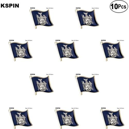 U.S.A New York Lapel Pin Flag badge Brooch Pins Badges 10Pcs a Lot