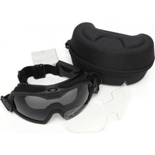 Tactical Fan Goggle Anti-fog Fan System Good Impact Interchangeable Protective Lens Motor Cycling Paintball Airsoft CS Wargame