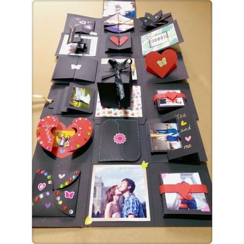 Time corridor DIY Scrapbook Surprise Explosion Box Exploding Gift for Anniversary Wedding Photo Album birthday Gift Box