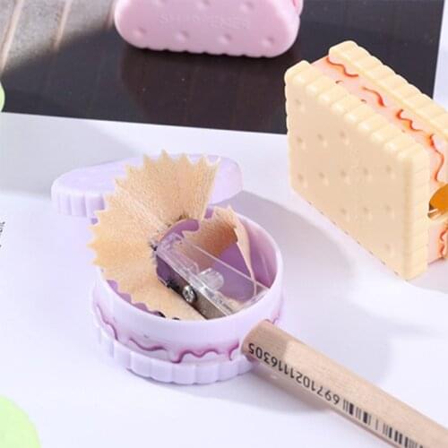 1Pcs Cute Cookie Sharpener For Pencil School Office Supplies Creative Stationery Item Back To School Lovely