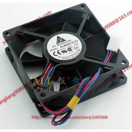 Delta Electronics AUB0812VH 5D1R DC 12V 0.41A 80x80x25mm Server Cooling Fan