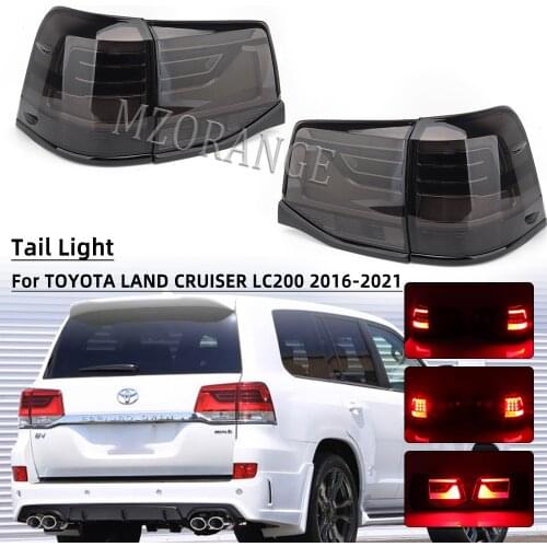 1 Pair LED Taillights Assembly Rear Lamp Brake Reverse Light Back Up Lamp DRL Car Tail light For Toyota Land Cruiser 2016-2020