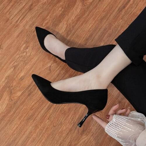 2021 Latest Brand High Stiletto Heels Shoes Women Fashion Classic Pumps Party Office Work Shoe Female Pointed Slip-On Dress Shoe