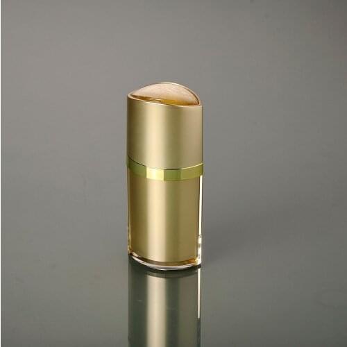 30ml gold eye shape press pump acrylic plastic bottle lotion emulsion serum foundation toner hyaluronic skin care packing