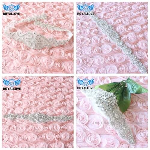 4pieces) Handmade Bling Sew On Fix Beaded crystal applique Rhinestone crystal Applique for Wedding Ornaments crystal applique