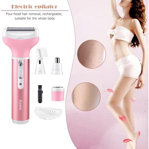 4 In 1 Women Facial Body Painless Hair Removal Electric Shaving Machine Photoepilator depiladora Painless electric Epilator