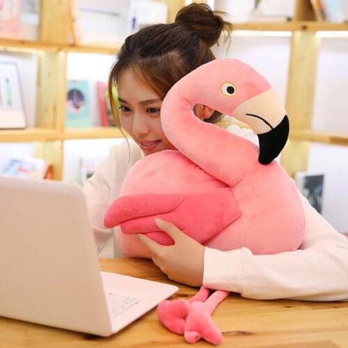 40cm Cute Pink Flamingo Plush Toys Stuffed Wildlife Animal Bird Dolls Baby Pillow Birthday Valentines Day For Girls