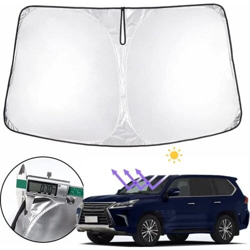 Car Sun Visor Windshield Sunshade Auto Foldable Front Window Sun Shade UV Rays For Lexus LX570 2016 2017 2018 2019 2020 2021
