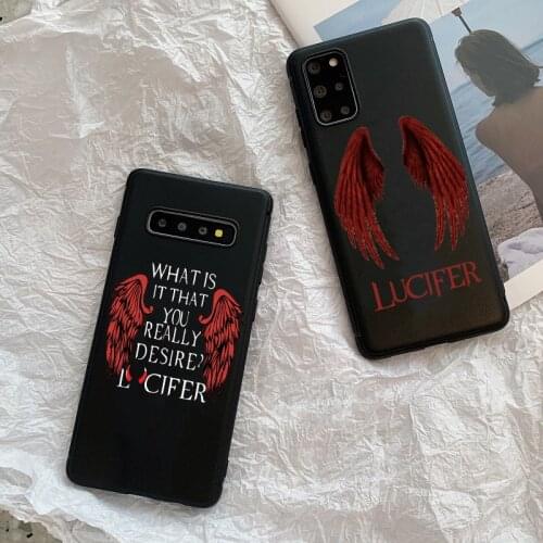 American TV Degenerate angel Lucifer black TPU soft Cases for Samsung A10 A30 A40 A50 A60 A70 A41A51A71 A81 A91