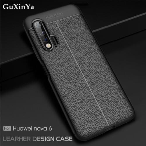 Cover For Huawei Nova 6 5G Phone Case Luxury Leather ShockProof TPU Protective Case For Huawei Nova 6 Funda Nova 6 5G Coque