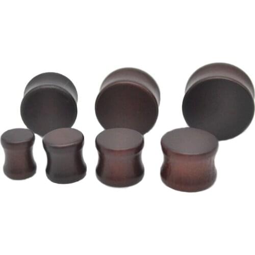 Wood flesh tunnel ear plugs Red Ear Stretcher Wood Expander Men Ear Piercing Body Piercing Tunnels Gauge 8-20mm