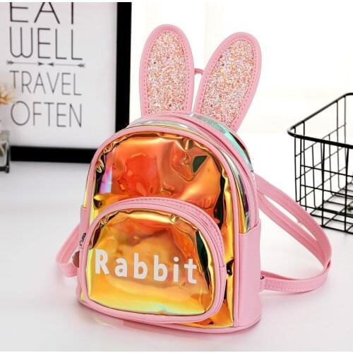 Baby Accessories 3D Cartoon Kids Bag Backpack for Children Rabbit Laser School Bags Backpack for Girl Cute Fashion Bags