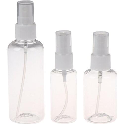 Travel Cosmetic Bottle Spray Bottle Empty Transparent Sub Bottle 30/50/100ML Refillable Perfume Bottle Plastic Portable Travel