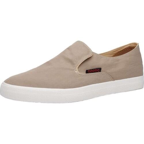 Canvas Loafers Men Sport Shoes Without Laces Up Black Vulcanize Shoes Male Casuales Fashion Breathable Summer Mens Trainers