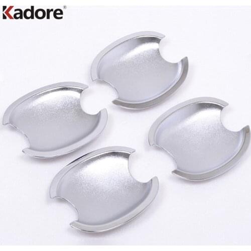 For Volkswagen Polo 2008 2009 2010 2011 2012 2013 Chrome Side Door Handle Bowl Cup Cover Trim Car Styling Accessories