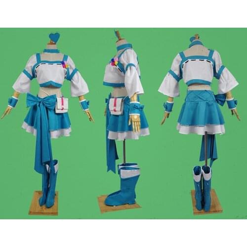 Anime FRESH Pretty Cure Aono Miki Cosplay Costume Cure Berry Sexy Tops+Skirt Full Set Role Play Prop Clothing Custom-Make Any
